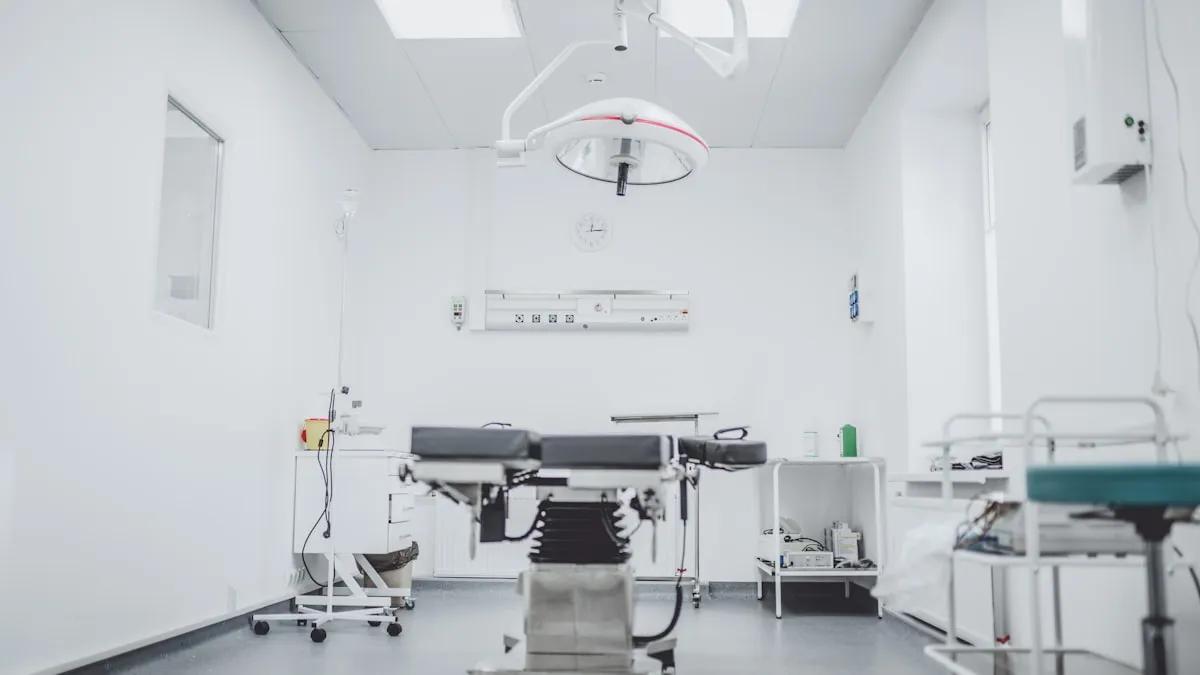 Modern hospital interior and high-tech health systems