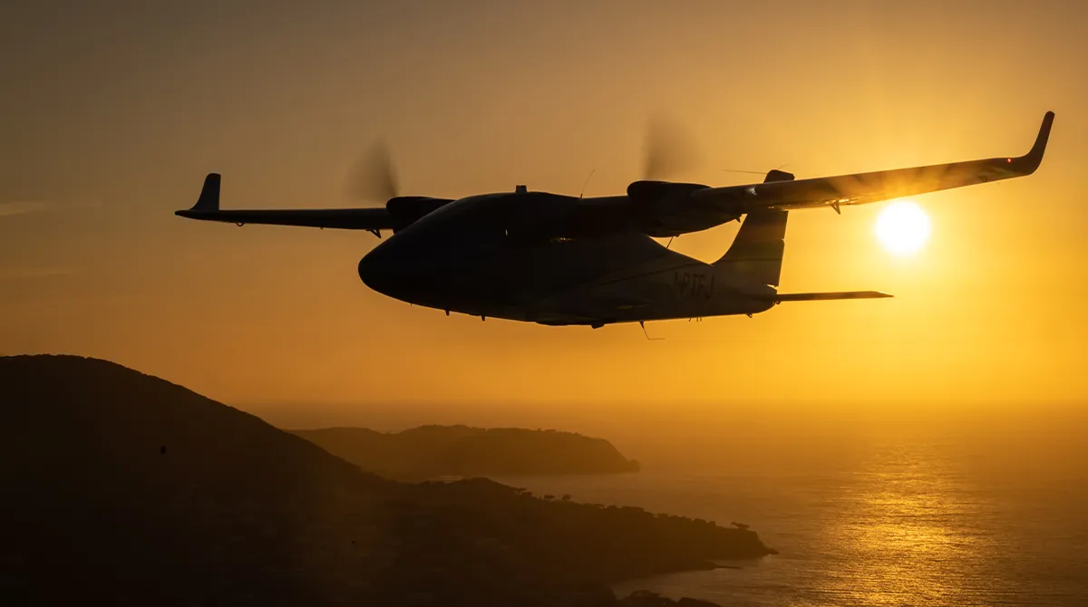Tecnam P2006T twin-engine aircraft on tarmac - view 2
