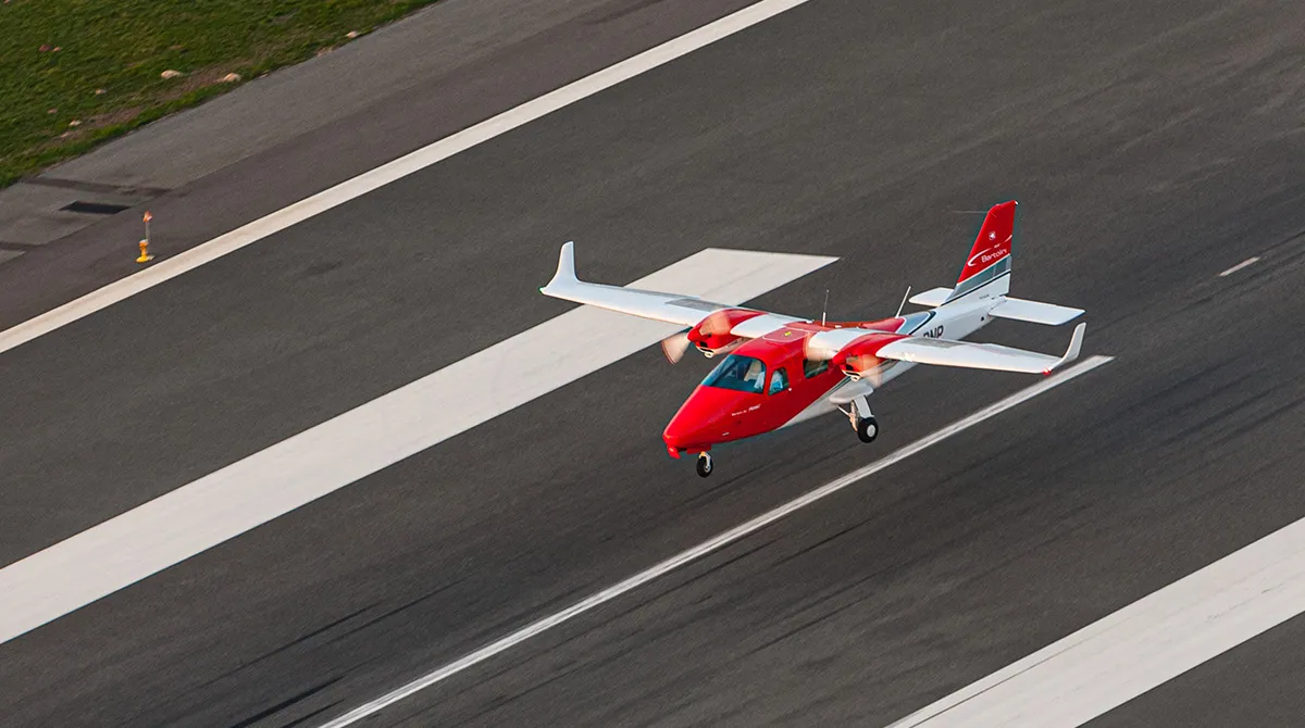 Tecnam P2006T twin-engine aircraft on tarmac - view 7
