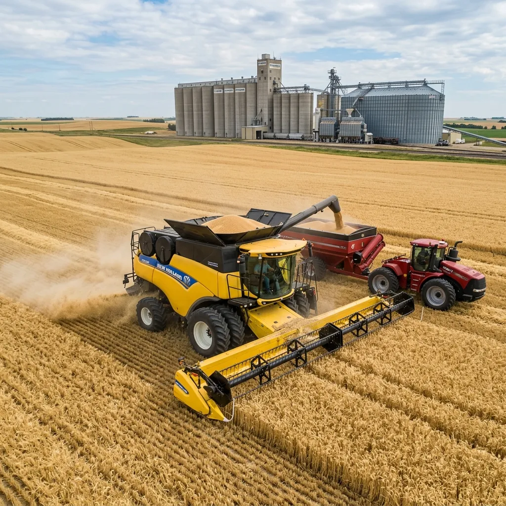 Modern large-scale farming fields
